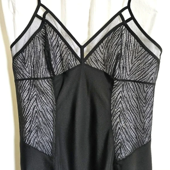 Calvin Klein Black Floral Lace Slip Dress - Picture 9 of 15